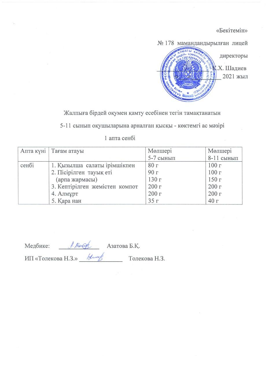 Ас мәзірі - 04.12.2021 жыл
