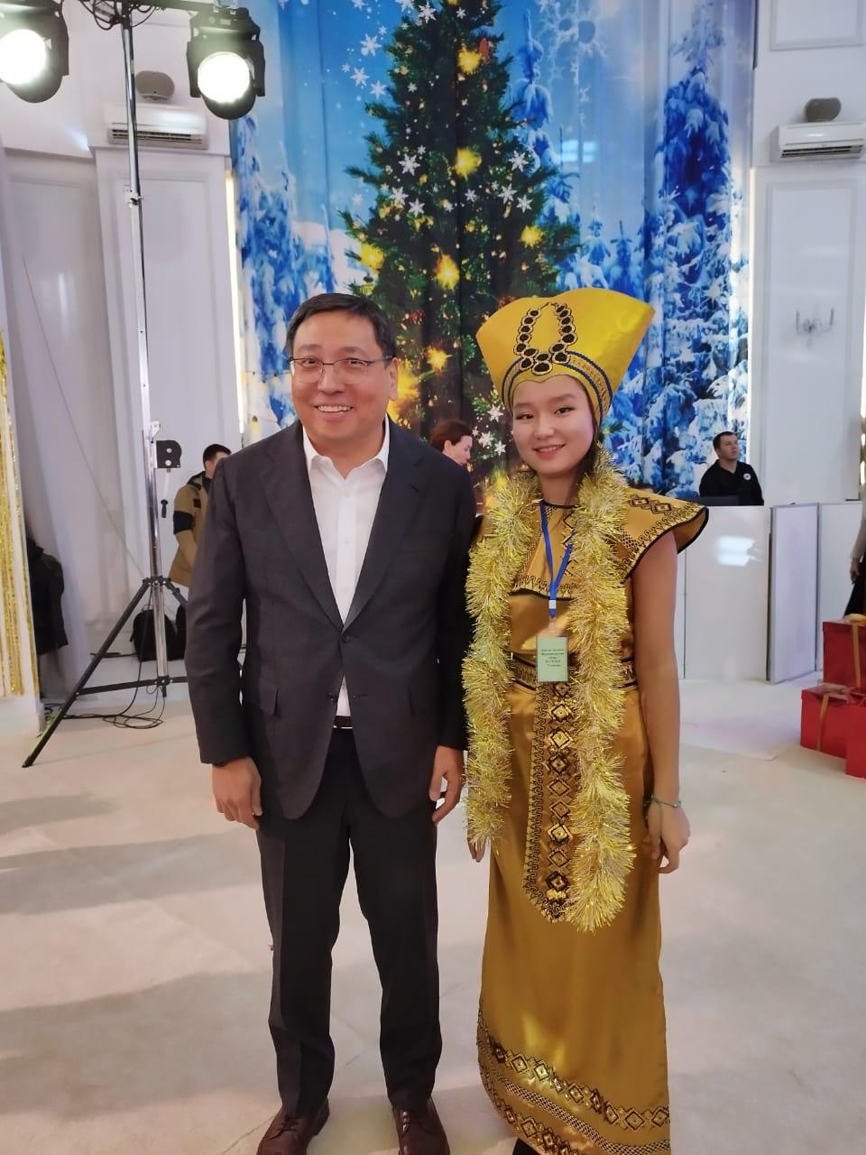 Лицей оқушысы Жуманазарова Айиша Президент шыршасына қатысты.