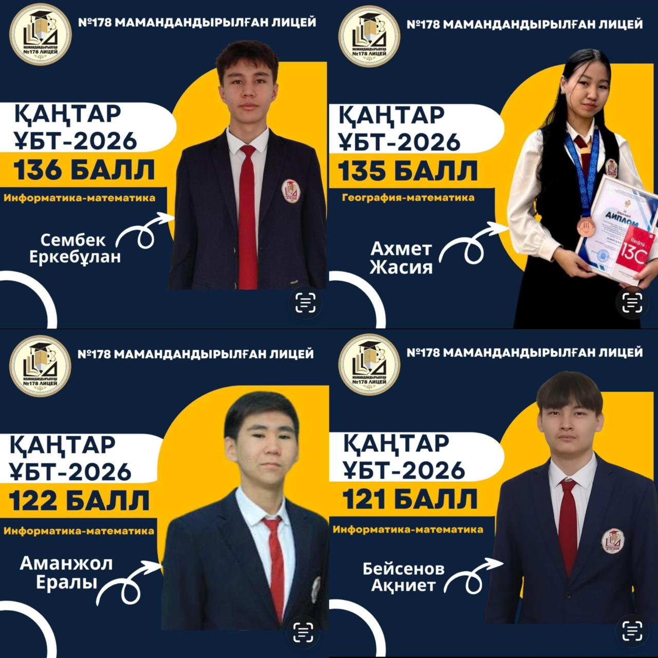 Қаңтар ҰБТ-сы басталды: Лицей түлектері алғашқы жоғары нәтижелерін көрсетуде!
